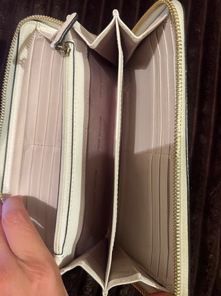 Cartera Michael Kors floral blanca y dorada