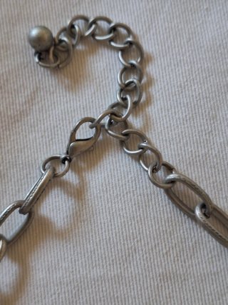 Collar estilo tribal metal  plateado/dorado bronce