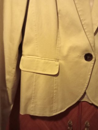 Traje de chaqueta y pantalón mujer beige