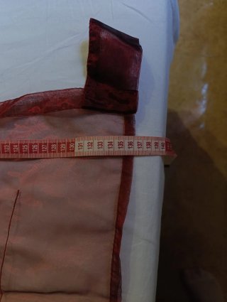 3 pares de cortinas de gasa negra y burdeos