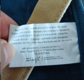 Grembiule da cucina blu con dettagli in pell