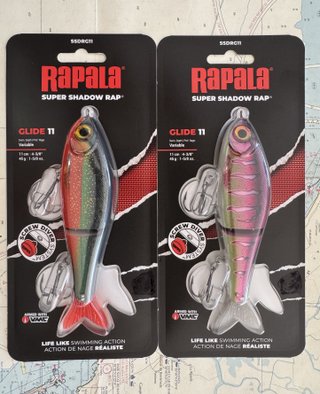 Lote 2 señuelos Rapala Super Shadow Rap Glide 11
