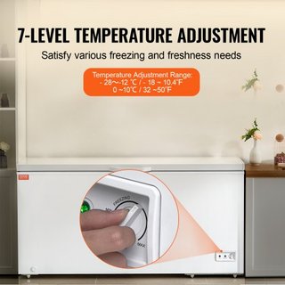 Congelador Horizontal, 17.2 pies cúbicos / 488 L Gran Congelador Profundo & 4 Cestas Extraíbles, Congeladores Comerciales de Puerta Superior Independientes con Tapa con Cerradura, Temperatura Ajus...