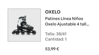 Patines Oxelo Talla 38-41