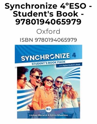 INGLES 4º ESO. Synchronize 4 Students Book (Spain)