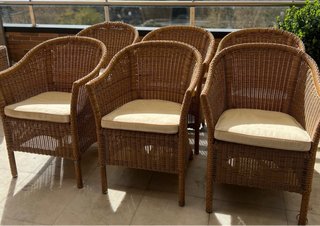 Conjunto 6 sillones de fibra sintética