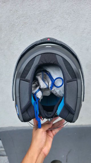 Casco de moto integral negro mate