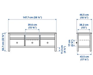 Mobile TV IKEA Hemnes Bianco
