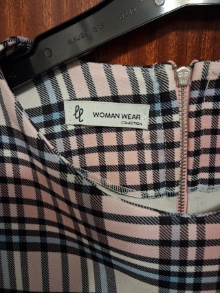 Conjunto Camisa y Falda Cuadros Rosa