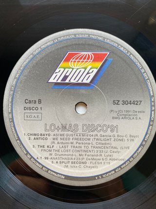 Vinilo Doble LP Lo + Mas Disco '91