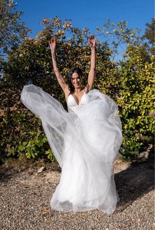 Vestido Novia Tirantes Tul Talla 34-42 Nuevo