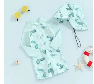 Traje de baño bebé tortugas 6 meses SIN ESTRENAR