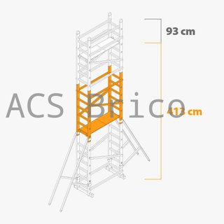 Andamio Modular Aluminio - 6,13 Metros - Pack A+B+C