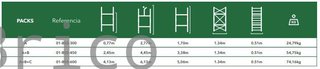 Andamio Modular Aluminio - 6,13 Metros - Pack A+B+C