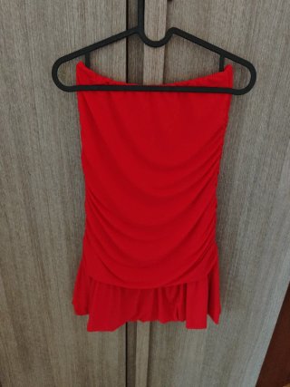 Vestito rosso elastico taglia unica
