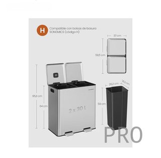 Papelera de Cocina 30L