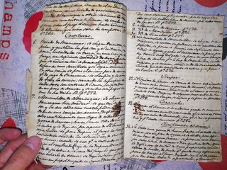 Antiguo legajo documento manual cocina del siglo X