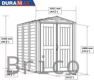 Caseta PVC Yardmate Plus 249x161x210 cm - Duramax