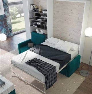 CAMA ABATIBLE VERTICAL CON SOFA NOVA135