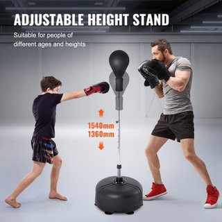 Saco de Boxeo, Saco de Boxeo Reflex para Adolescentes y Adultos, Set de Saco de Golpe Libre de Altura Ajustable con Guantes de Boxeo y Soporte, Saco de Velocidad para Entrenamiento, Equipamiento d...