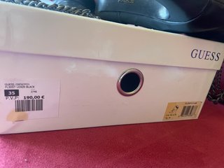 Botines Guess Piel Tacón Alto Negro