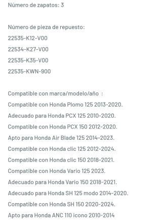 Embrague Original SH / PCX