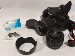 Canon EOS 750D + 50mm f/1.8 + 18-55 + Flash