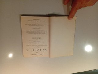 Libro lecciones de aritmética declarado texto 1894