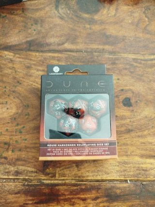 Set de dados rol Dune, edición Harkonnen
