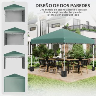 Carpa Plegable Verde 3x3m