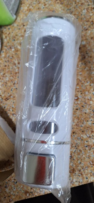 Dispensador Jabón Touch Plata/Blanco