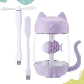 Humidificador KusiWay Kitty 3 en 1 Morado