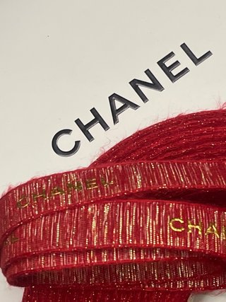 Nastro Chanel rosso e oro 200cm