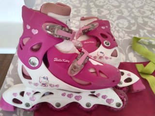 Patines en línea 4 ruedas niña rosa