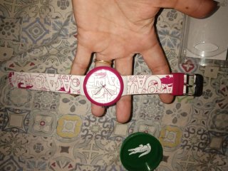 Reloj Lacoste Blanco y Rojo rosa