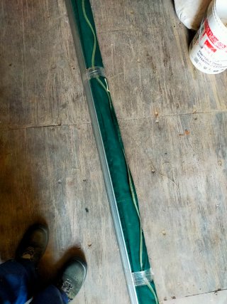 Toldo verde metálico
