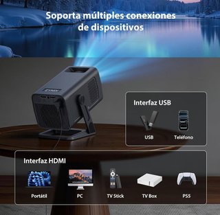 SIN ABRIR Proyector 4K WiFi 6 Bluetooth 5.4 210°