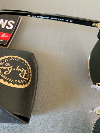 Gafas de Sol Ray-Ban Clubmaster Negro Dorado
