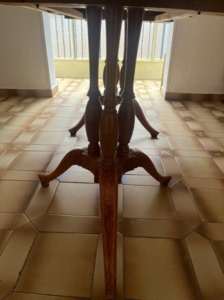 Mesa de comedor extensible de madera