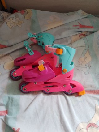 Patines rosas y turquesa niña talla ajustable