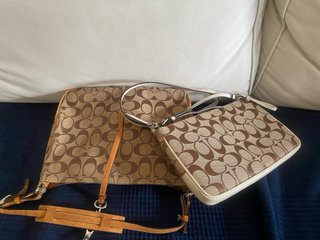 Bolsos Coach Vintage Monogram Marrón y Beige - 2