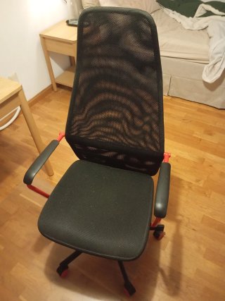 Silla gaming transpirable, negra/roja, NO SE PELA!