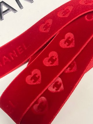 Nastro Chanel Rosso con Cuori