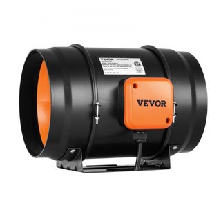 Ventilador de Conducto Inline, 203.2mm 506.2 CFM con Controlador de Temperatura y Humedad, Ventilador de Escape de Motor EC Silencioso para Aumento de Enfriamiento, Carpas de Cultivo, Hidroponía