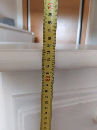 Mesita de noche madera maciza blanca