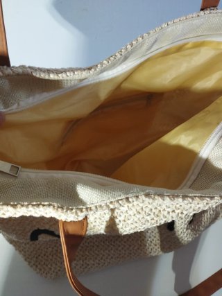 Bolsa de playa Sunshine asas cuero