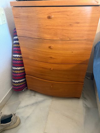 Cabecero de madera  160cm con mesita