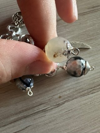 Bracciale catena grossa ciondoli pietre naturali