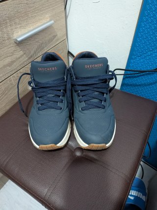Zapatillas Skechers Azul Marino y Marrón