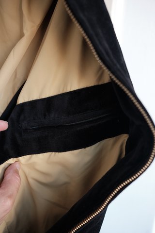 Chaqueta Bomber Fred Perry Terciopelo Negra/Gris